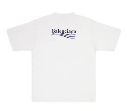 T-SHIRT BALENCIAGA POLITICAL CAMPAIGN FIT EN BLANC