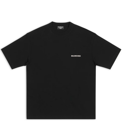 BALENCIAGA T-SHIRT LOGO FIT REGULAR EN NOIR