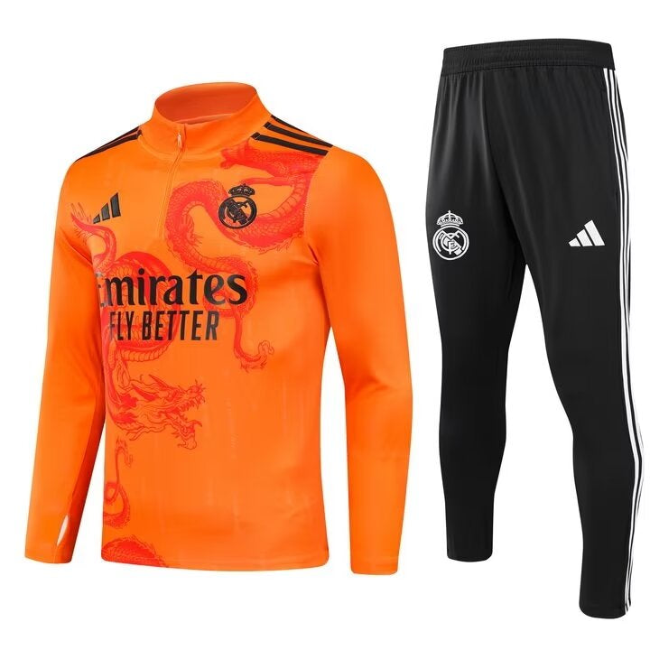 Ensemble | Adidas Real Madrid édition 2024-2025 Orange/Noir