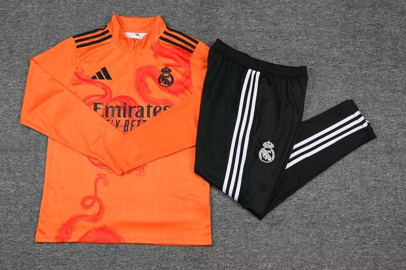 Ensemble | Adidas Real Madrid édition 2024-2025 Orange/Noir