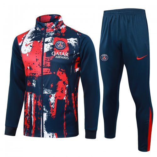 Survêtement Ensemble | Nike Paris (PSG) édition 2024-2025 Bleu/Rouge