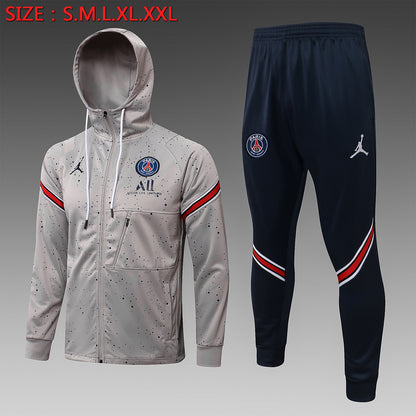 Survêtement Ensemble | Jordan Paris (PSG) édition 2021-2022 Gris/Bleu