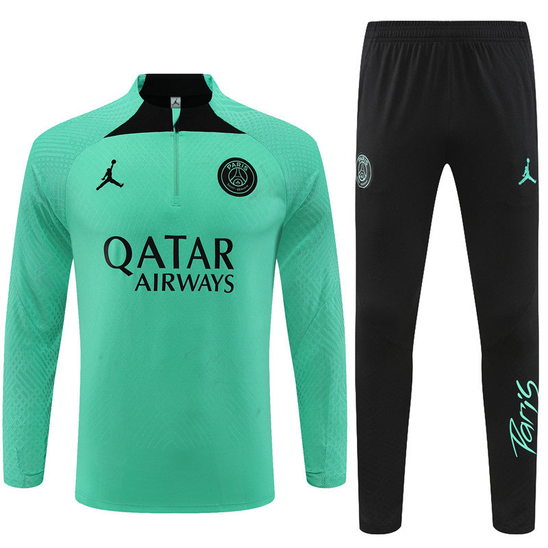 Survêtement Ensemble | Jordan Paris (PSG) édition 2023-2024 Noir/Bleu Turquoise